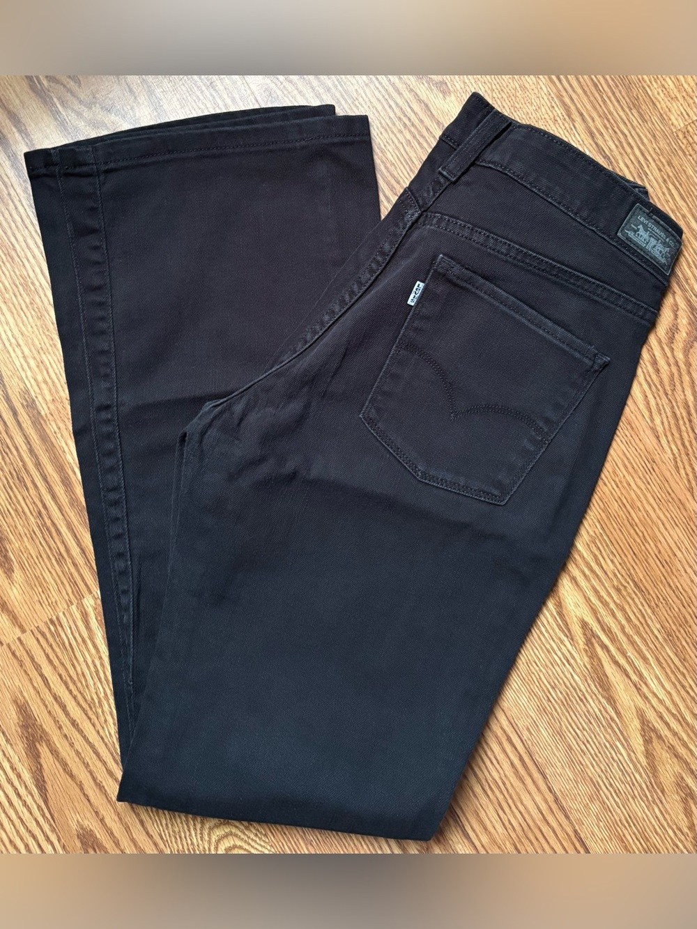 Vintage Levi's 553 Mid Rise Black Bootcut Jeans
